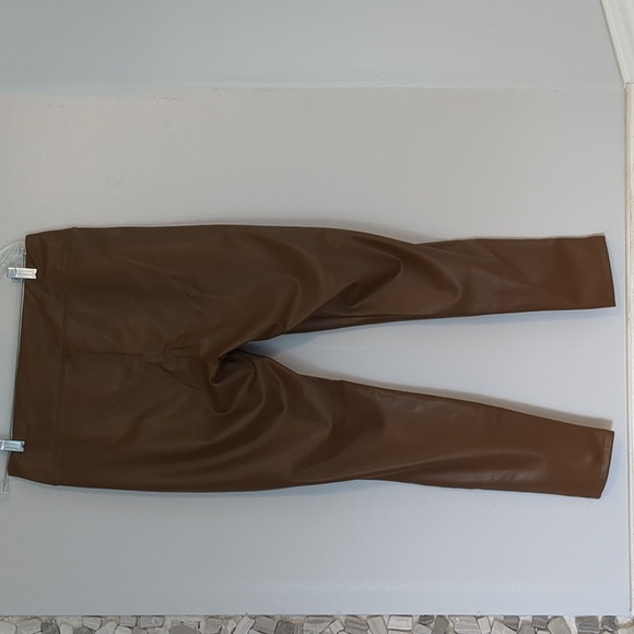 Gap Faux Leather Pants Women's Size Large Tan Skinny 31X27 - Picture 3 of 9